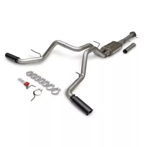 Exhaust System Kit - FlowFX Cat-Back System; 409S With Muffler; 4"Pipe Diameter - FLO717987