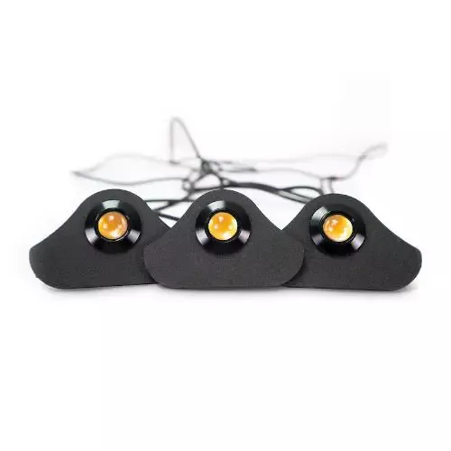 LED Amber Grill Light; Set of 3 - DV8GRJL-02