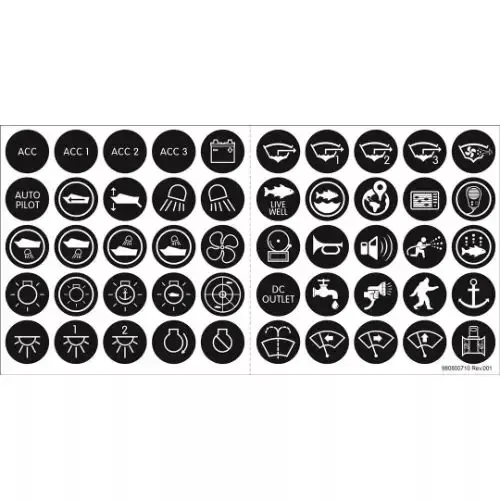 Multi Purpose Label – For Push Button Switch; Set Of 50 – BLS4230-BSS