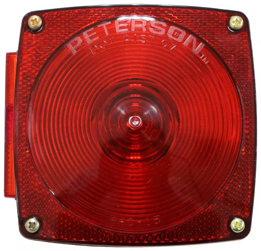 Peterson Mfg. Stud Mount Rear Reflex/ Side Marker/ Side Reflex Light/ Stop/ Tail/ Turn Trailer Light V452