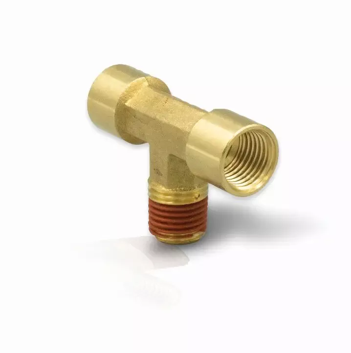 T-Connection Propane Hose Connector; Brass - SUBLP-BTCON