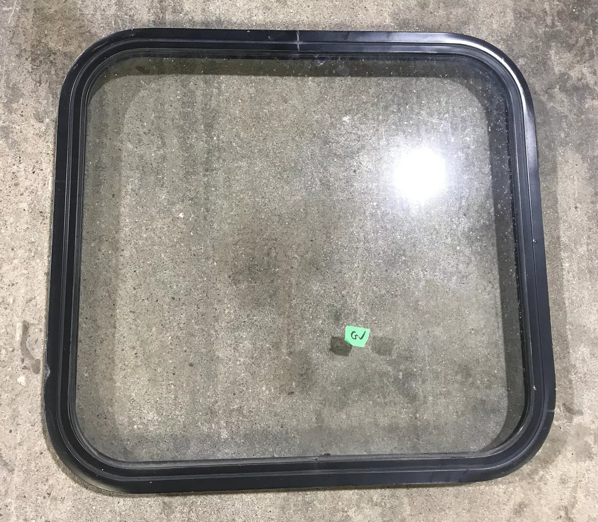 Used Black Radius Non-Opening Window : 23 1/4″ W X 21 3/4″ H X 2″ D