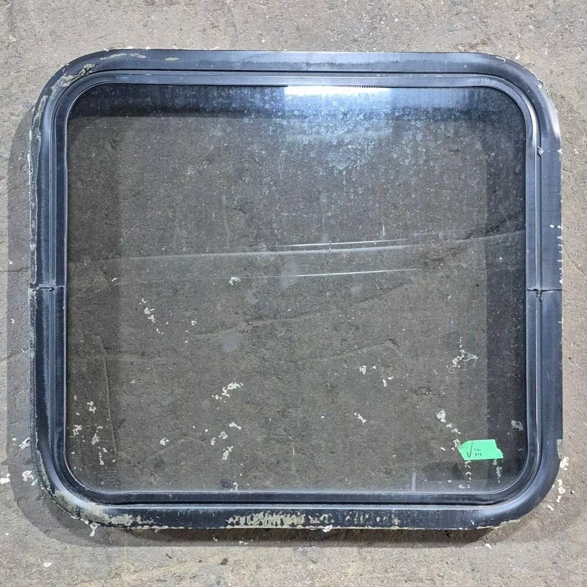Used Black Radius Non-Opening Window – 24 1/4 X 21 1/2 X 2