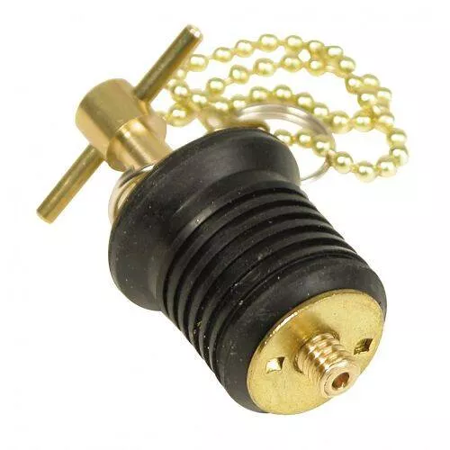 WHITECAP Boat Drain Plug - Bailer; 1" Diameter; Brass - S-0293C