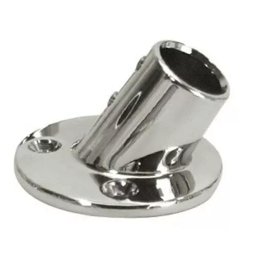 WHITECAP Boat Rail Fitting - Round Base; 60 Degree Angle - 6040C