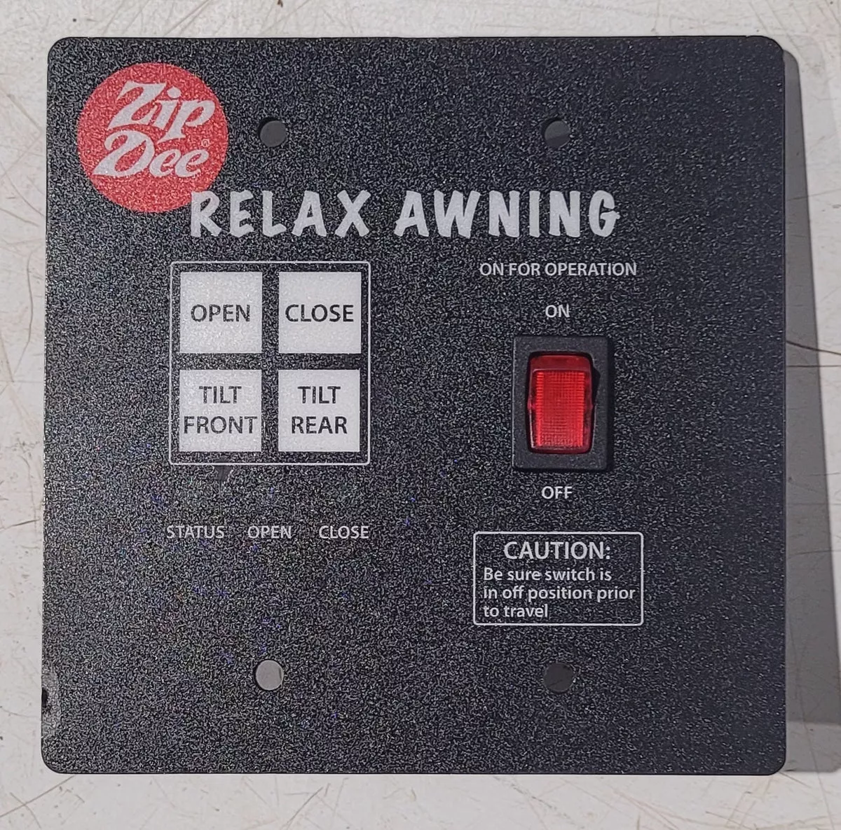 Zip Dee Wall Switch Assembly Key Pad Board for Relax Airstream Awning – 319101